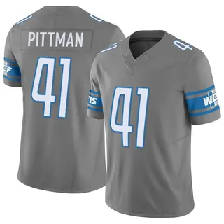 Detroit Lions Men's Anthony Pittman Limited Silver Vapor F.U.S.E. Jersey