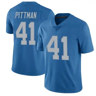 Detroit Lions Men's Anthony Pittman Limited Throwback Vapor Untouchable Jersey - Blue