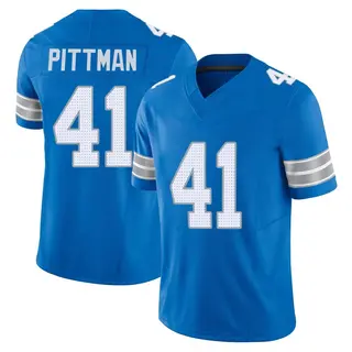 Detroit Lions Men's Anthony Pittman Limited Vapor F.U.S.E. 2nd Jersey - Blue