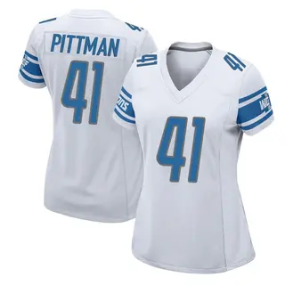 Detroit Lions Women's Anthony Pittman Game Jersey - White