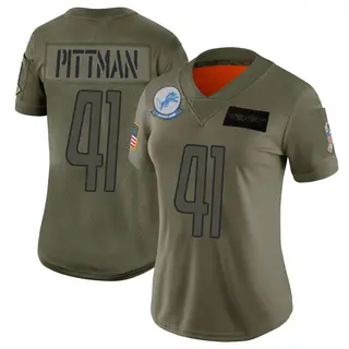 Detroit Lions Women's Anthony Pittman Limited 2019 Salute to Service Jersey - Camo