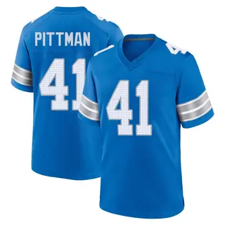 Detroit Lions Youth Anthony Pittman Game 2nd Jersey - Blue