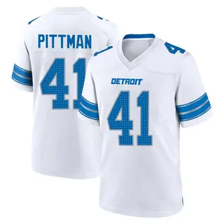 Detroit Lions Youth Anthony Pittman Game 2nd Jersey - White