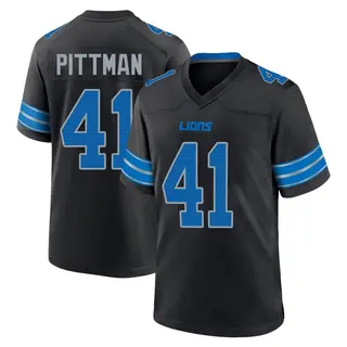 Detroit Lions Youth Anthony Pittman Game Alternate 2nd Jersey - Black