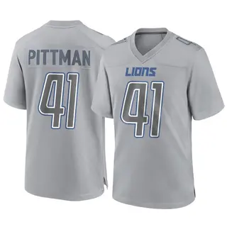 Detroit Lions Youth Anthony Pittman Game Atmosphere Fashion Jersey - Gray