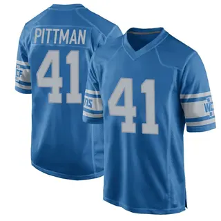 Detroit Lions Youth Anthony Pittman Game Throwback Vapor Untouchable Jersey - Blue