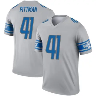 Detroit Lions Youth Anthony Pittman Legend Inverted Jersey - Gray