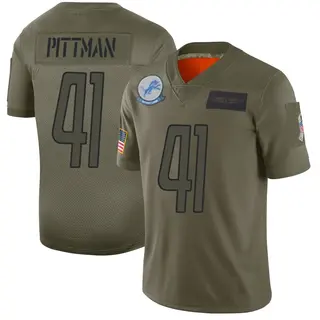 Detroit Lions Youth Anthony Pittman Limited 2019 Salute to Service Jersey - Camo