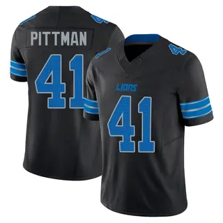 Detroit Lions Youth Anthony Pittman Limited Alternate Vapor F.U.S.E. 2nd Jersey - Black